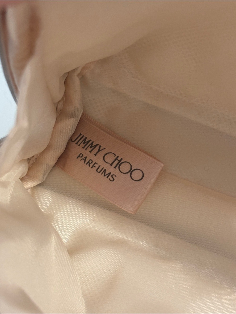 JIMMY CHOO make up bag cosmetic case top zip toiletry bag rose gold travel pouch - Picture 11 of 14